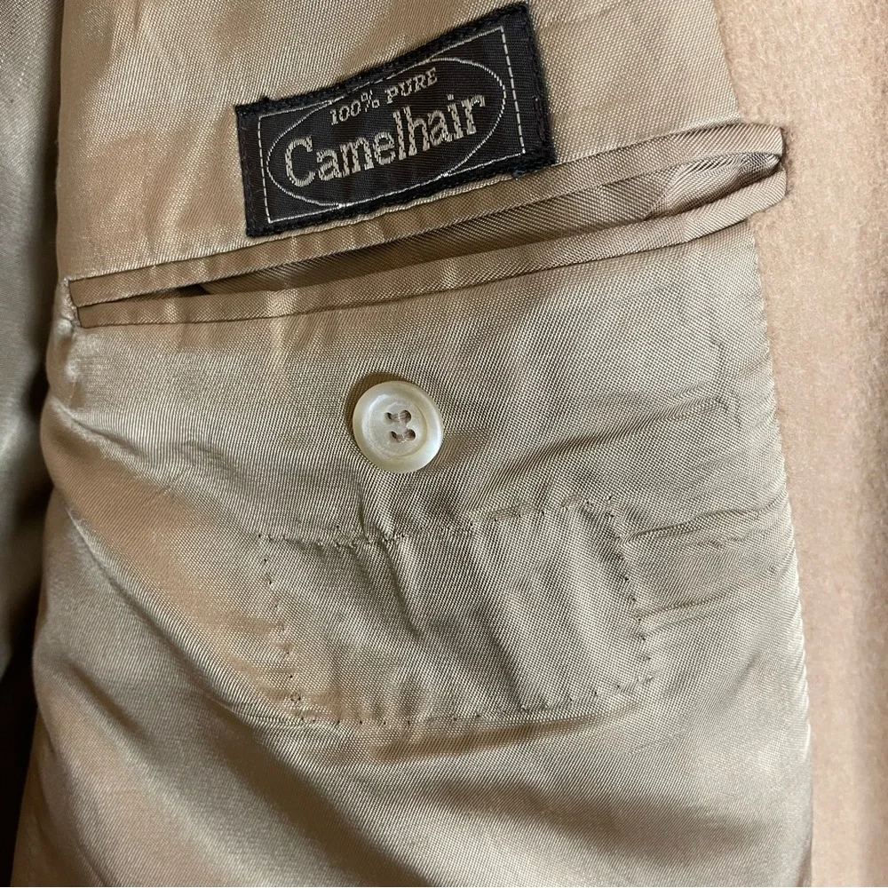 Vintage Camel Hair Blazer Men's Retro Suit Jacket Academic Professor Work Office